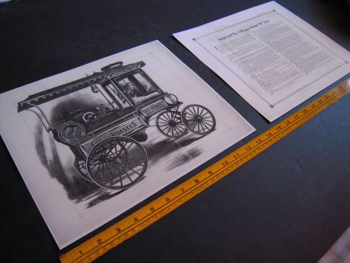 Antique cretors popcorn wagon 2 print set-improved no. 1 wagon -model &#034;b&#034;- 1916 for sale