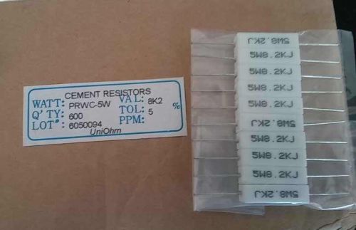 10 pieces 5WATT 8.2K OHM CEMENT RESISTOR