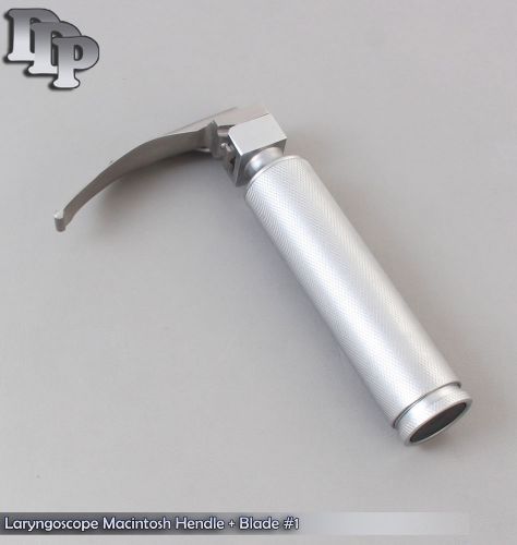 LARYNGOSCOPE HANDLE + MACINTOSH BLADE #1 ENT INTUBATION ANESTHESIA SET