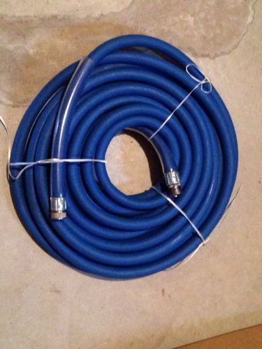 50 FT Blue Industrial Discharge Hose w/ Industrial Hose Nozzle