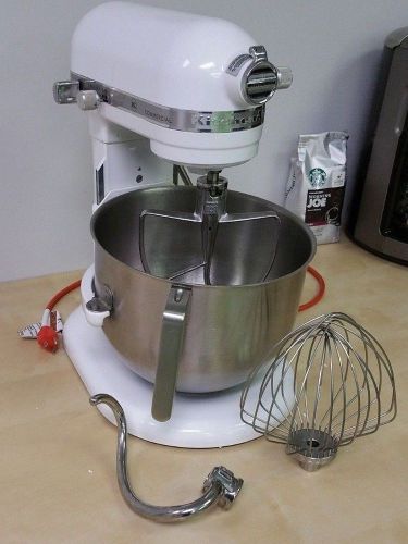 KitchenAid 7 Qt Bowl Lift NSF Commercial Stand Mixer 1.3HP Motor KSM7990WH NSF