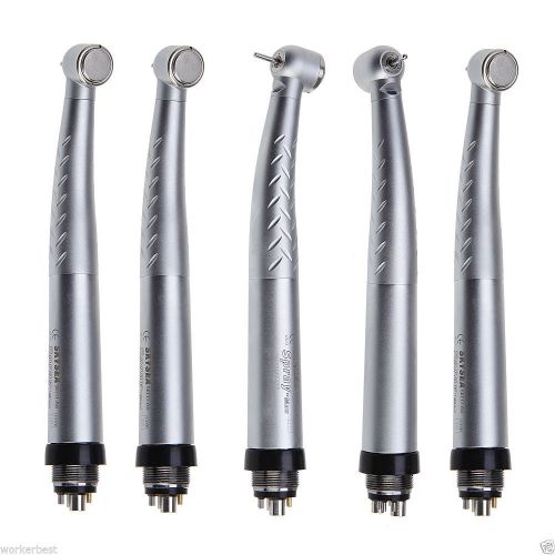 5 Dental LED Fiber Optic High Speed Handpiece Air Turbine 6H fit Kavo Multiflex