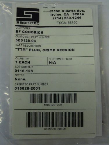 LOT OF 2 SABRITEC 015628-2001 TTM PLUG CRIMP VERSION (C2-3-7)