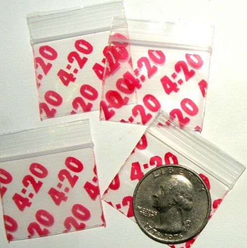 It&#039;s 4:20! 200 Baggies 1.25 x 1&#034; mini ziplock bags 12510 Apple brand