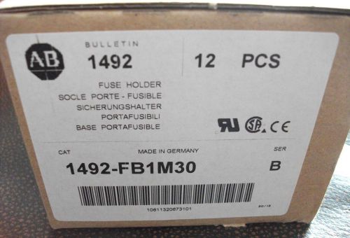 *NEW* 1492-FB1M30 ALLEN BRADLEY FUSE HOLDER - BOX OF 12 1492 FB1M30 - Free Ship!