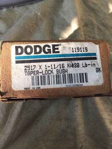 NEW DODGE TAPER LOCK BUSHING 119119 2517 X 1 11/16&#034; 2517X11/16