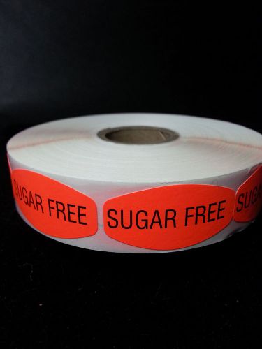 1.5&#034; x .75&#034; SUGAR FREE LABELS 1000 ea/ ROLL 1M/RL free shipping STICKERS