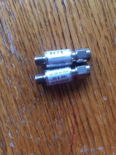 2 Narda 4772-20 Micro Pad Attenuator 20 dB DC-6 GHz Free Shipping