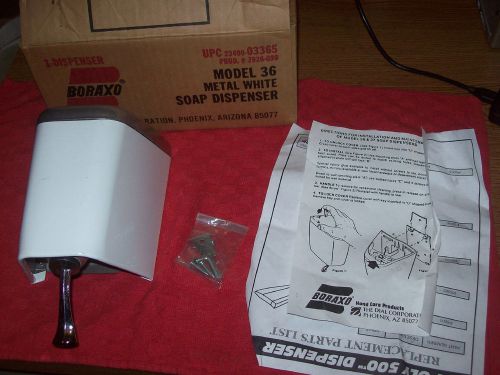 BORAXO METAL SOAP DISPENSER MODEL 36 W/KEY**BRAND NEW OPEN BOX**FREE SHIP