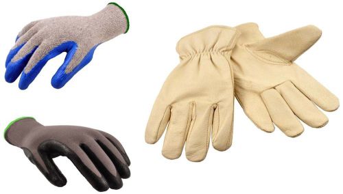 G &amp; F 1519-2002-3100M HandyMan I work gloves - 3 styles, Medium - 3-Pair