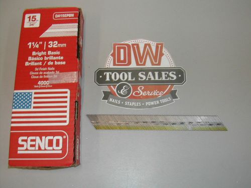 Made in usa senco 15 gauge 34 degree da finish nails 1 1/4&#034; (4,000) for sale