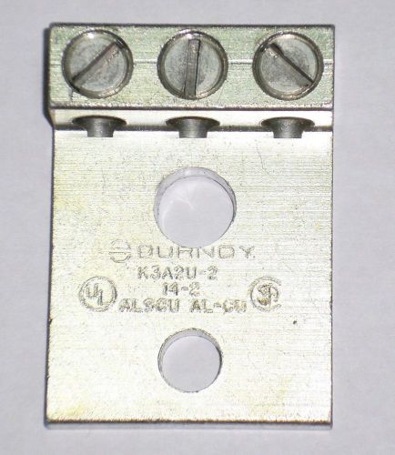 BURNDY K3A2U2 Three Conductor Lug,14AWG