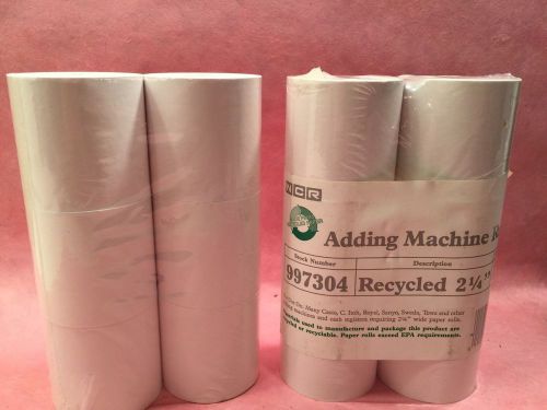 12 New NCR 2 &amp; 1/4 inch bond Paper Roll adding machine 57mm x 40mm  CHEAP