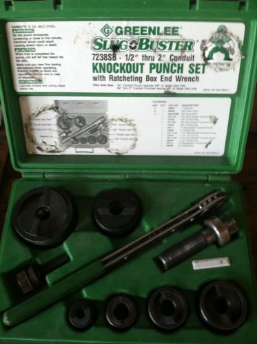 Greenlee 1/2&#034;-2&#034; ratchet knock out set