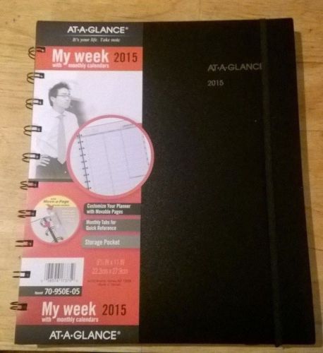 AT-A-GLANCE 2015 My Week with Monthly Calendars Item  #  #70-950E-05 Black