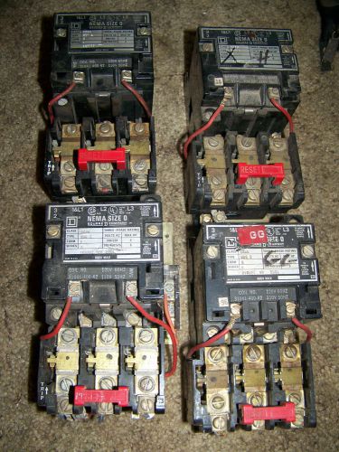 Square D 8536 SB02 Size 0 8536SB02 Starter  LOT OF 4