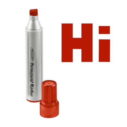 10mm Super Jumbo Chisel Tip Permanent Marker - Red