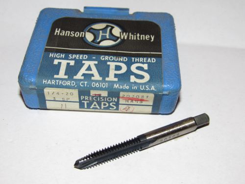 New hanson whitney 1/4-20 nc gh-5t h5 3fl plug spiral point oxide tap 20208t usa for sale
