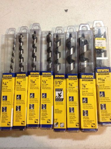 Irwin Speedbor Auger Bits Lot Of 8