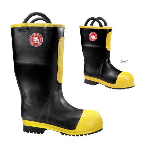 Black diamond: 11&#034; steel toe short rubber firefighter boot  size - 11.5 wide for sale