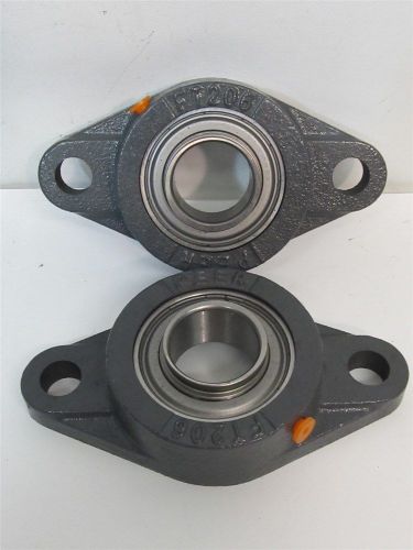 Peer FHFT206-20, 1-1/4&#034; Bore, 2-bolt flange - Missing Lock-Collars - 2 each