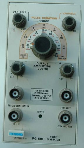 TEKTRONIX PG 501 Pulse Generator Plug-in, Works Great. Fully function B085245