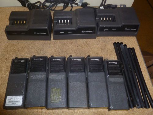 Lot of SIX Motorola MT1000 30-36 MHz Low Band Two Way Radios H41GCJ7130AN