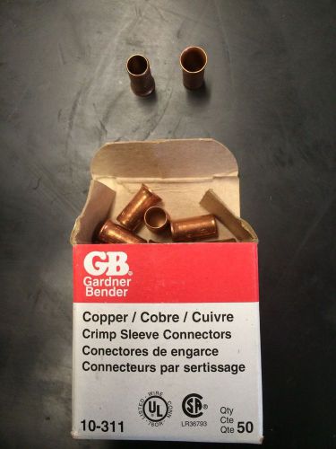 Gardner Bender 10-311 copper crimp sleeve #50 count