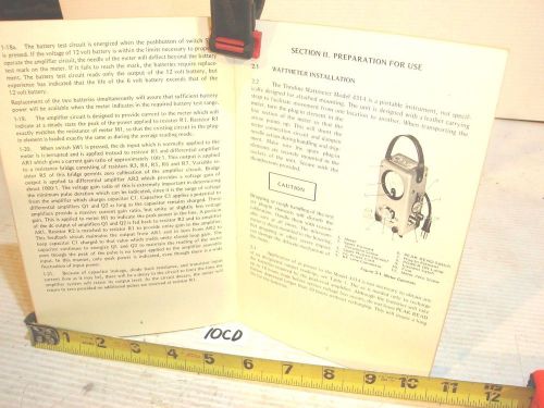 MANUAL FOR BIRD WATTMETER THRULINE 4314