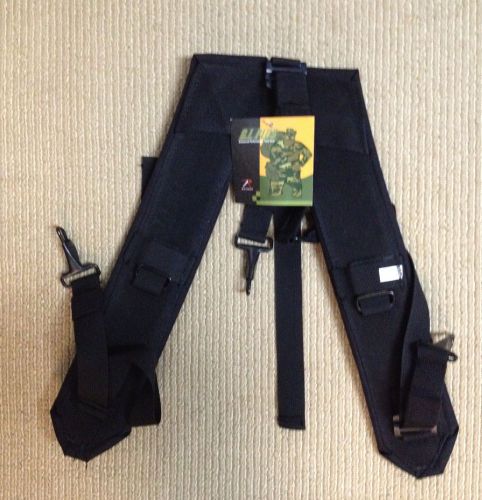 CARGO LOAD BEARING HARNESS SUSPENDERS PADDED BLACK NYLON ADJUSTABLE