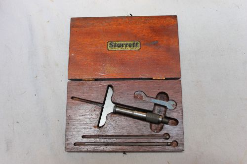 STARRETT DEPTH MICROMETER IN ORIGINAL BOX. MACHINIST TOOLS