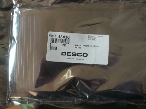 13430 DESCO ANTISTATIC BAG STATSHIELD METAL IN 5 X 8 NEW 1 PKG OF 100