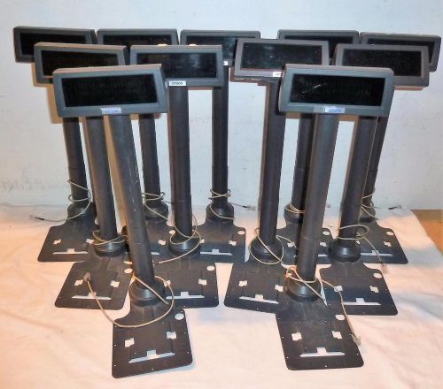 Lot of 11 Epson DM-D110-111 M58DB Register POS Customer Displays w/ Pole Support