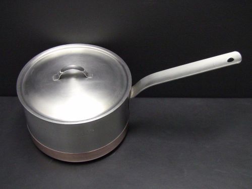 Vintage LEGION UTENSILS Stainless Steel Copper Bottom 4 1/2 Qt Pot w/Lid