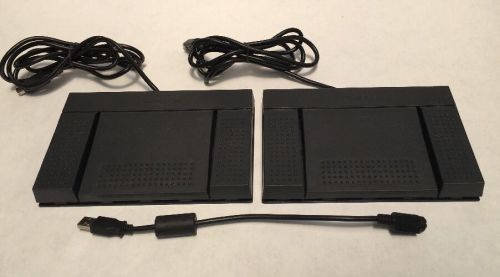2 olympus rs27 foot switch foot pedals dictation transcribers &amp; 1 usb adapter for sale