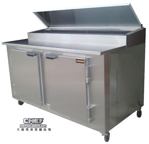 Coolman Commercial 2- Door Refrigerated Pizza Prep Table 60&#034;