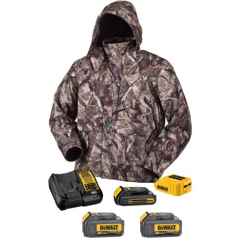 DeWALT DCHJ062 20V True Timber HTC Camo Heated 2XL Jacket, with (2) Free DCB200