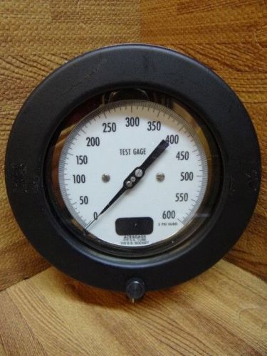 6&#034; Robertshaw Acragauge Test Gage Pressure Gauge 0-600 PSI Bottom 1/4&#034; NPT