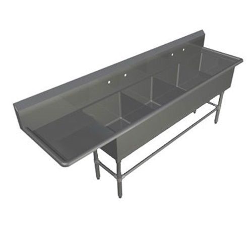 John Boos 44PB1824-1D18L Four (4) Compartment Sink (4) 18&#034;W x 24&#034; x 12&#034; (1)...