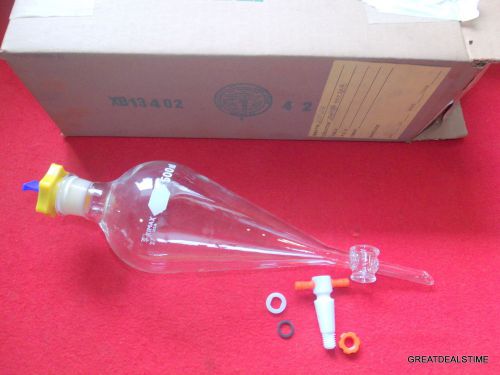 Kimax 500ml Glass Separatory Separation Funnel Stopper Stopcock 500 ml 29049-F