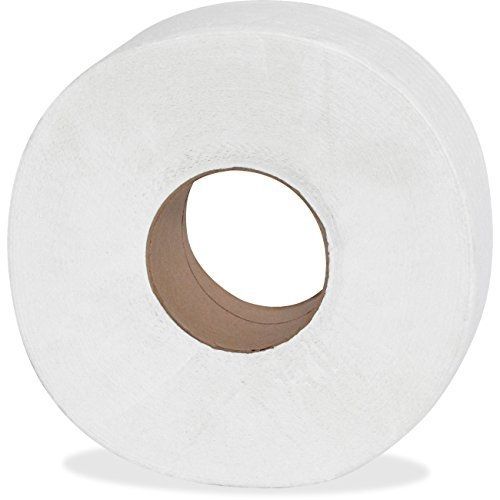 Genuine Joe GJO2565012 2-Ply Jumbo Roll Dispenser Bath Tissue, 650&#039;, White (Pack