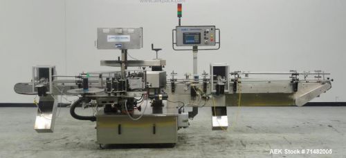 Used- new jersey (njm) model 334rdb-181 pressure sensitive wrap around labeler. for sale