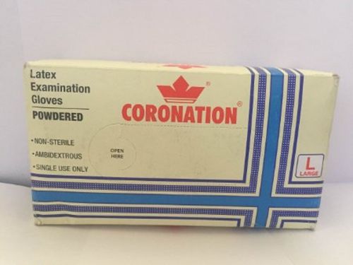 Latex Examination Gloves By Coronation 100 Pcs (Large)