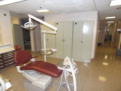 ADEC DECADE 1011/1021 DENTAL PATIENT UNIT W/ ADEC 2561 CART AND ADEC 6300 LIGHT