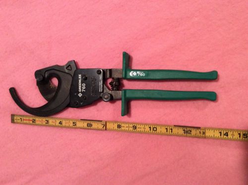 Greenlee 760 compact ratchet cutters 1000 kcmil copper or aluminum used 1 time for sale