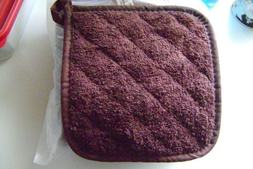 1 Dozen 8 x 8 Heavy Duty Brown Terry cloth Pot Holders