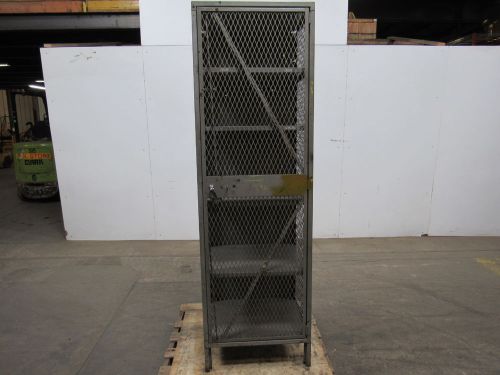 5 tier expanded metal lockable industrial storage locker 24&#034;w x 21&#034;d x78&#034;t for sale