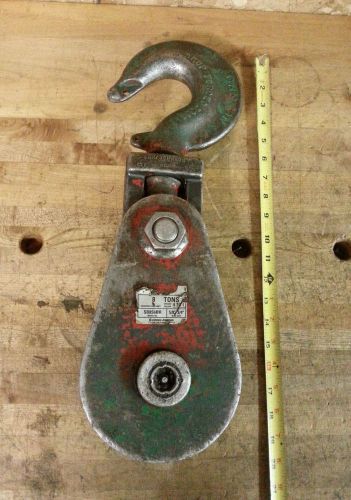 8-TON GUNNEBO JOHNSON SNATCH BLOCK SB8S6BH USA TRUCKS WRECKER 5/8&#034; - 3/4&#034; CABLE