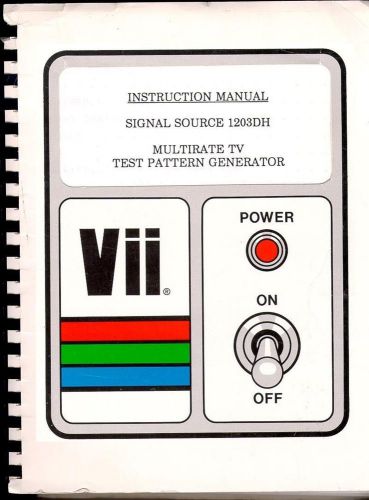 Tv multirate test pattern generator set vii model 1303 for sale