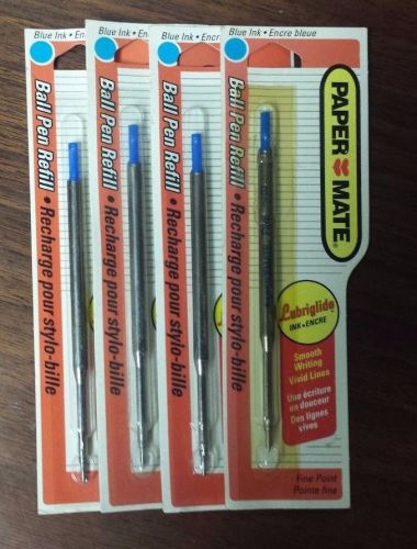 4 Papermate Blue Fine Pen Refills